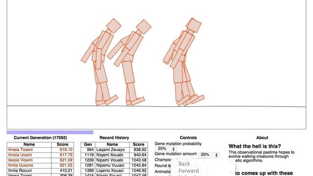 Genetic Algorithm Walkers смотреть онлайн