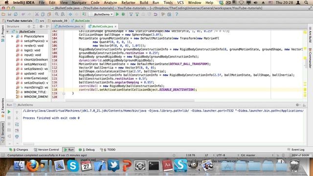 #39 3D Java Physics w/ JBullet - LWJGL Tutorials смотреть онлайн