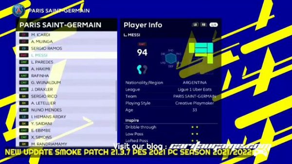 PES 2021 SMOKE PATCH 21.3.7 SEASON UPDATE 2021/2022 FOR PC