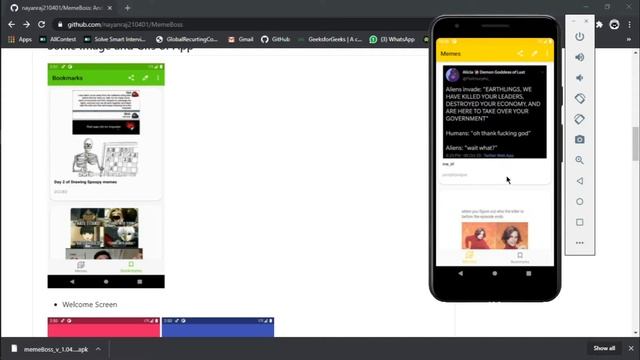 meme app in the android studio [github & apk link in description] смотреть онлайн