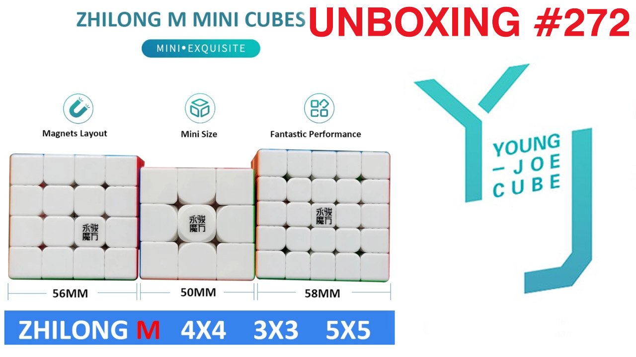 Unboxing №272 YJ ZhiLong M Mini 3x3, 4x4, 5x5 l ZhiSu, ZhiChuang. Обзор смотреть онлайн