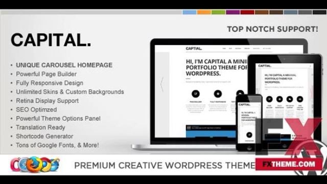 Capital Responsive Creative WordPress Theme by Freddie Wenceslas смотреть онлайн