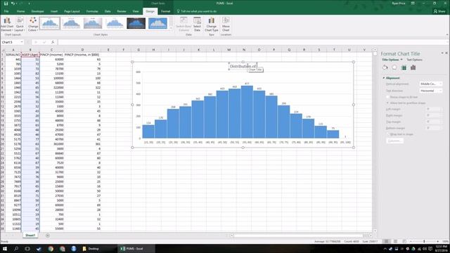 How to Make a Histogram in Excel 2016 смотреть онлайн