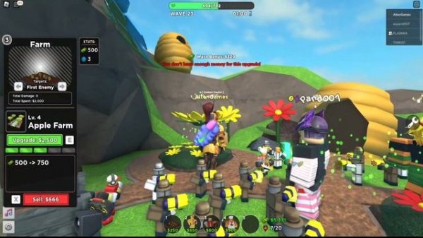 новая карта Honey Valley tds, обновление tds, swarmer challenge tds, roblox