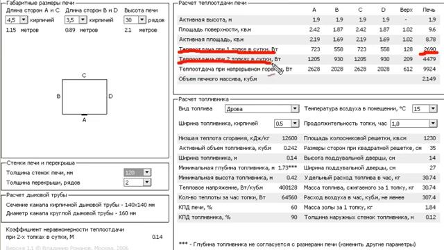 Расчет теплоотдачи печи смотреть онлайн