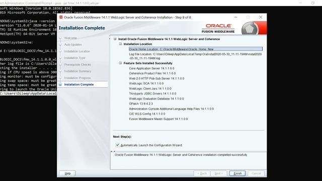Oracle WebLogic Server 14c Installation from Generic Installer on Windows using JDK 11.0.6 смотреть онлайн