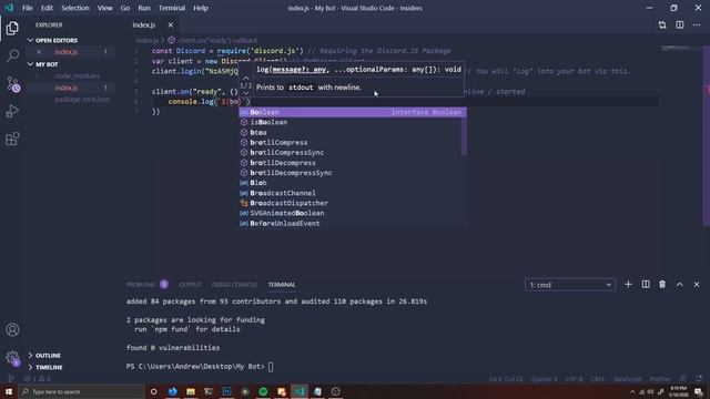 How To Code A Discord Bot | Discord.js v12 | Getting Started | Episode: 1 смотреть онлайн