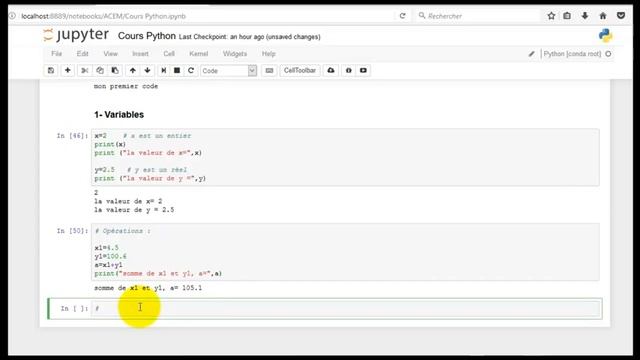 Programmation Python: 2- les opérations de base смотреть онлайн