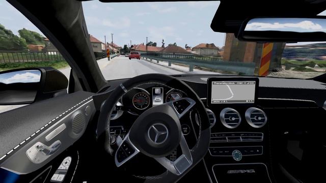 Mercedes Benz AMG C63S W205  - BeamNG.Drive [Steering Wheel Gameplay]