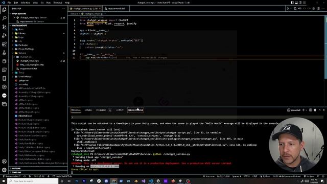 How To Use ChatGPT With Unity: Python And Flask Service Setup #2 смотреть онлайн