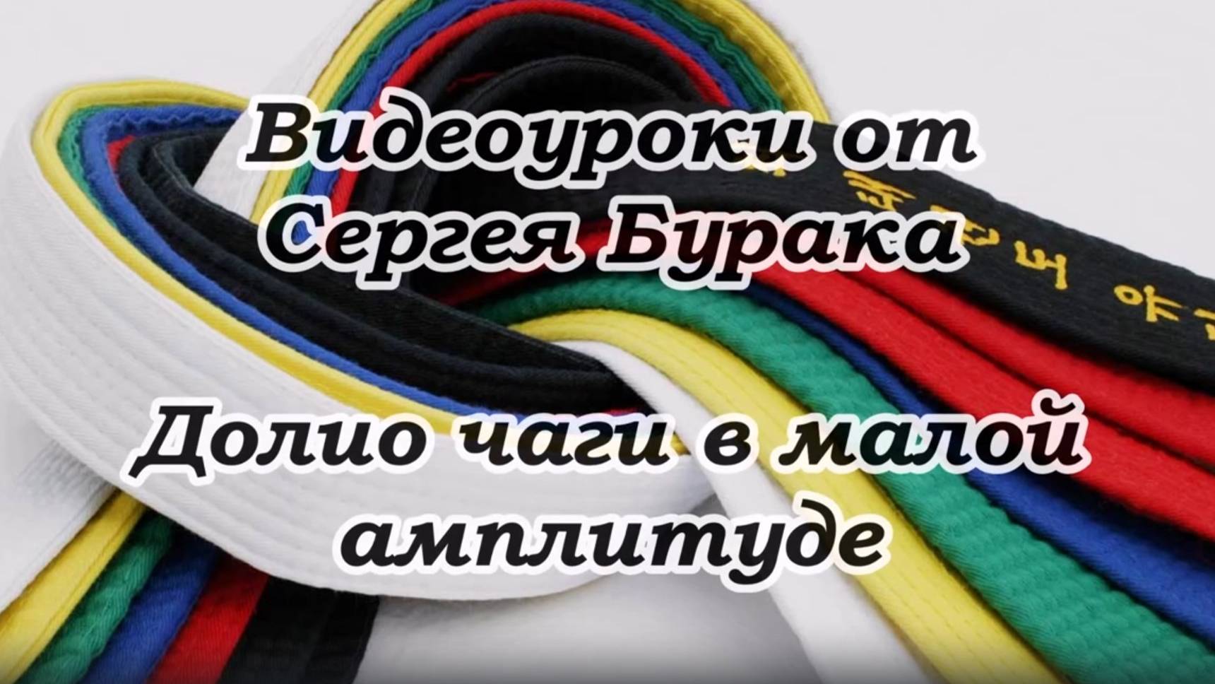 Видеоуроки от Сергея Бурака Долио чаги в малой амплитуде смотреть онлайн
