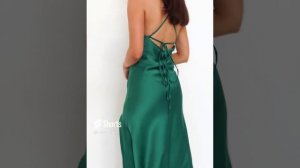 Шелковое вечернее платье комбинация на бретелях атласное #модно