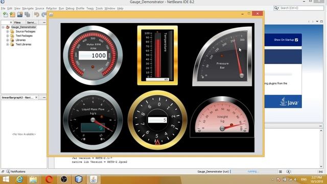 Gauges and indicators using Java GUI, and interfacing with of Atmega328 (mounted on Arduino Uno). смотреть онлайн