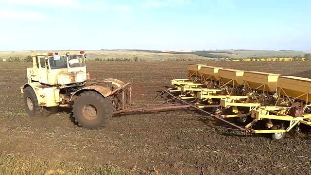 Внесение удобрении с К-700 + 5*СКП-2.1 перед посевом озимых смотреть онлайн