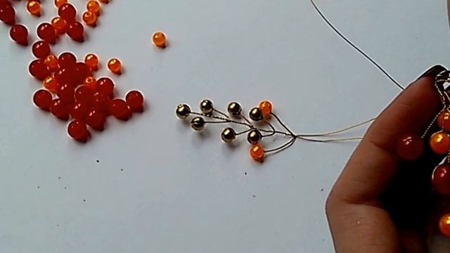 Шпилька "Золото". Плетение из проволоки и бусин/Wire and beads смотреть онлайн