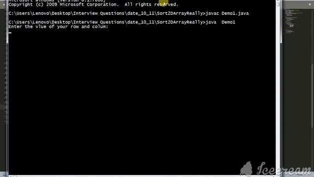 Write a Program of Sort 2D array(Multidimentional array) in java. (in hindi) смотреть онлайн