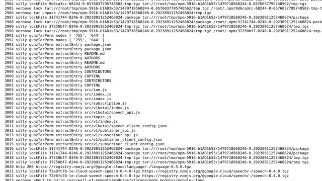 npm install google-cloud fails смотреть онлайн