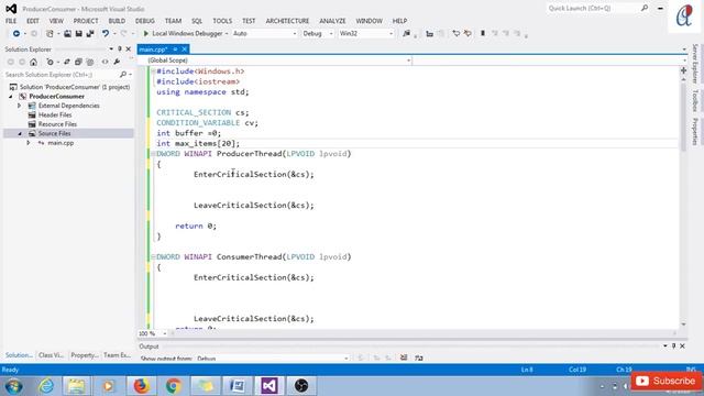 24.Conditional Variable in Producer-Consumer Problem - Windows System Programming in C/C++ смотреть онлайн