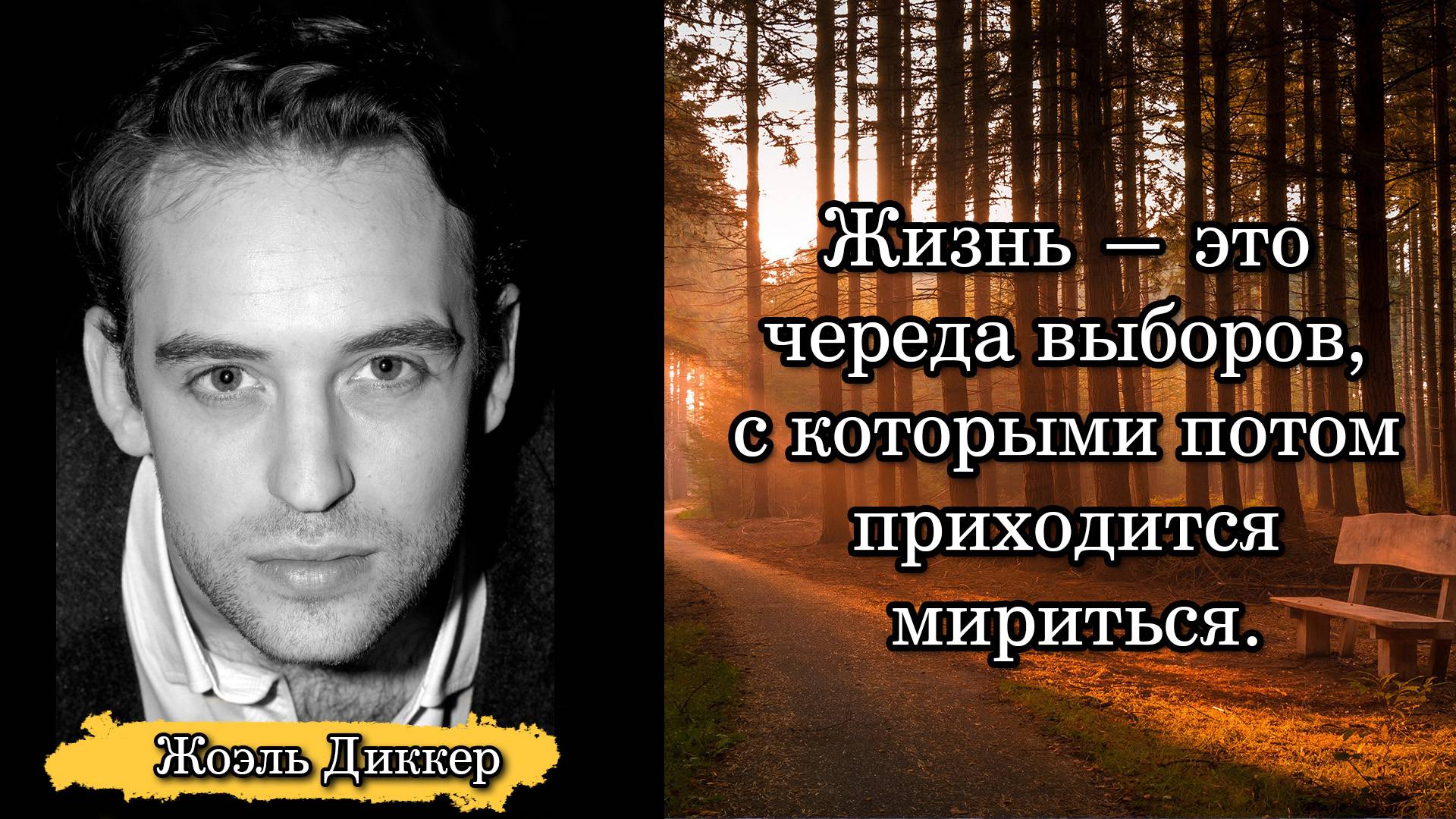 Жоэль Диккер. Жизнь — это череда выборов, с которыми потом приходится мириться. смотреть онлайн