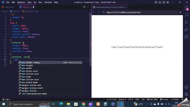 Tutorial membuat scrollbar horizontal dengan html css смотреть онлайн