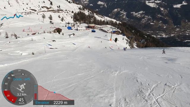 [4K] Skiing Grimentz, Tsa Supérieure and Black Crêts , Val d'Anniviers Switzerland, GoPro HERO9 смотреть онлайн