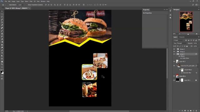 How to design restaurant flyer in photoshop CC 2021 | Flyer design tutorial in Hindi for beginners смотреть онлайн