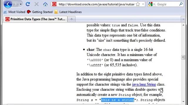 Java 5 Primitive Types смотреть онлайн