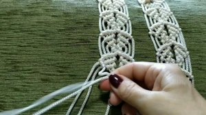 Пояс в технике макраме, из шнура 4 мм.