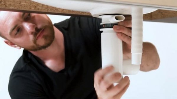 Установка сифона Prevex EasyClean click-clack