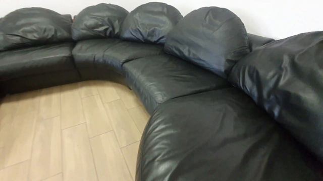 NATUZZI: фірмовий шкіряний модульний диван з Італії. Пухове наповнення! смотреть онлайн