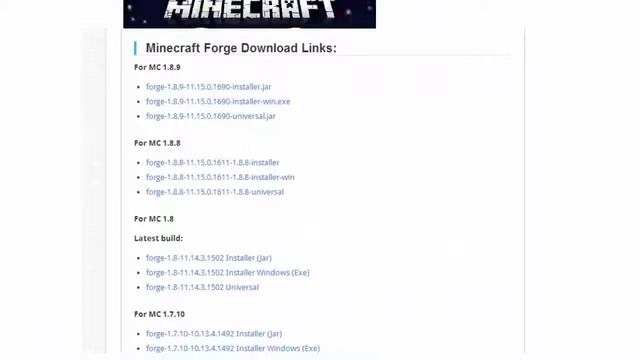 Minecraft forge API - [1.9-1.8.9-1.7.10] смотреть онлайн