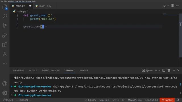 Основы Python: functions 01 смотреть онлайн