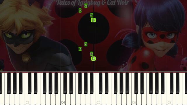 Miraculous Ladybug - Season 4 Opening - VERY EASY Piano Tutorial смотреть онлайн