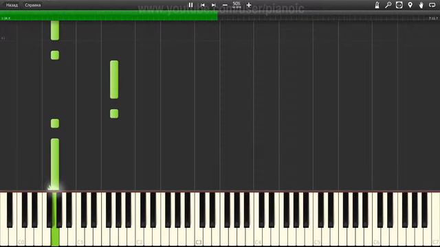 How to play Radiohead Creep Piano tutotial 50% speed смотреть онлайн