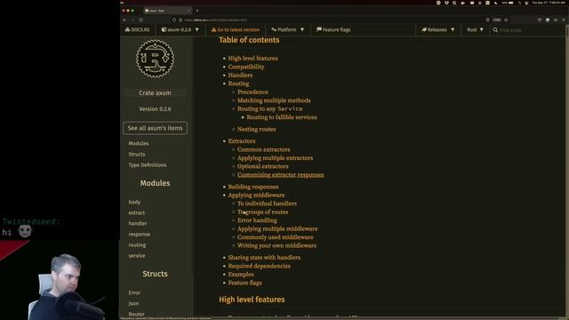 Stream archive: Creating a backend with Axum for a todo app (2022-09-27) смотреть онлайн