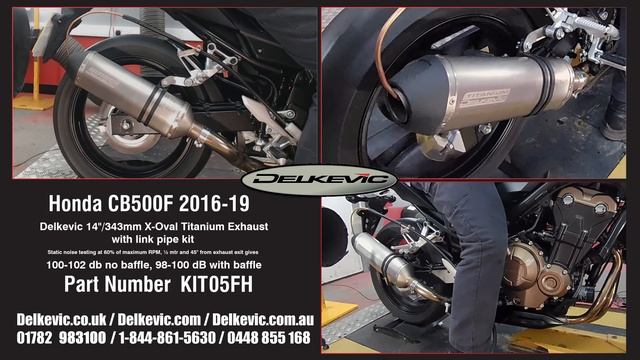 Delkevic Exhaust Muffler X-Oval Titanium sound Honda CB500F смотреть онлайн