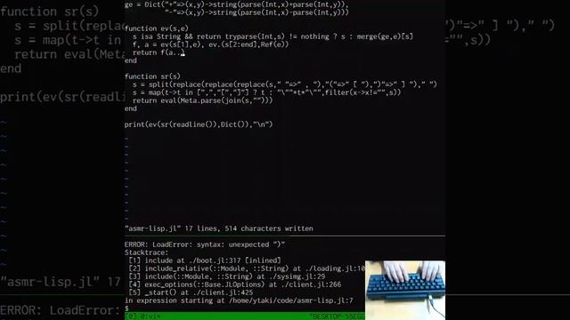[ASMR Programming] Making a Tiny LISP Interpreter in 30 Lines of Julia #ASMR_LISPeval смотреть онлайн