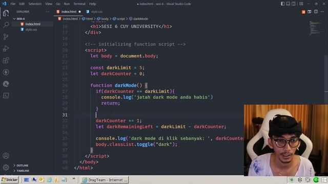 SESI6 - Membuat WEBSITE HTML CSS & JS (Dark Mode) Sampai Publish Ke Replit смотреть онлайн