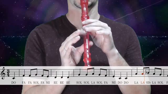 We wish you a Merry Christmas - Tutorial flauta con partitura | Karaoke instrumental смотреть онлайн