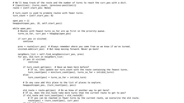 Code Review: Python A Star with fewest turns and shortest path variations смотреть онлайн