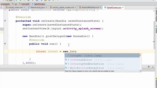 Tutorial 20: Como hacer un SplashScreen o pantalla de inicio en Android смотреть онлайн