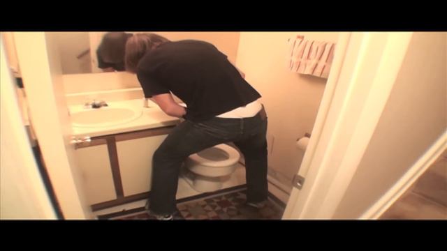 PEEING WITH A BONER