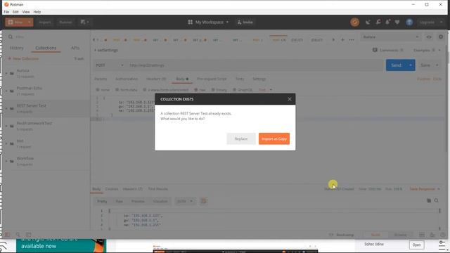REST on esp32 and esp8266: Import Postman collection from link смотреть онлайн