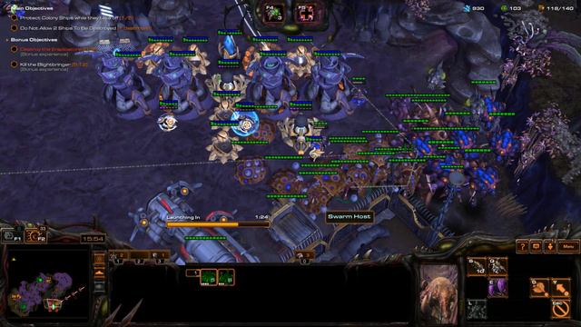StarCraft 2: Abathur's Swarm Host's Power, Walk-through, Mastery Level 90, Brutal Co-op смотреть онлайн