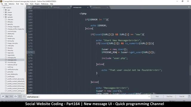 Social Website from scratch - Part 164 - New Message UI | OOP PHP with MYSQL Database смотреть онлайн