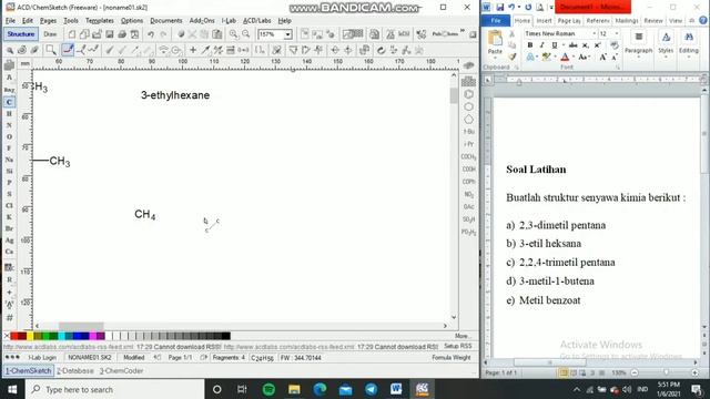Tutorial Menggambar Struktur Senyawa Kimia dengan aplikasi Chemsketch смотреть онлайн