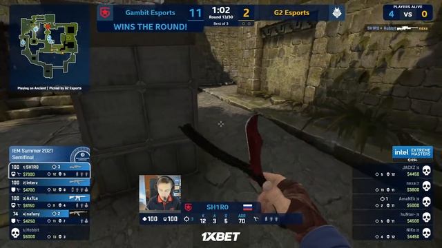 CS:GO - G2 Esports vs. Gambit [Ancient] Map 2 - IEM Summer 2021 - Semi-final смотреть онлайн