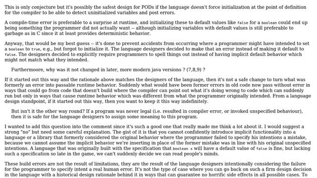 Why doesn't Java automatically initialize local variables with its default value like it does... смотреть онлайн