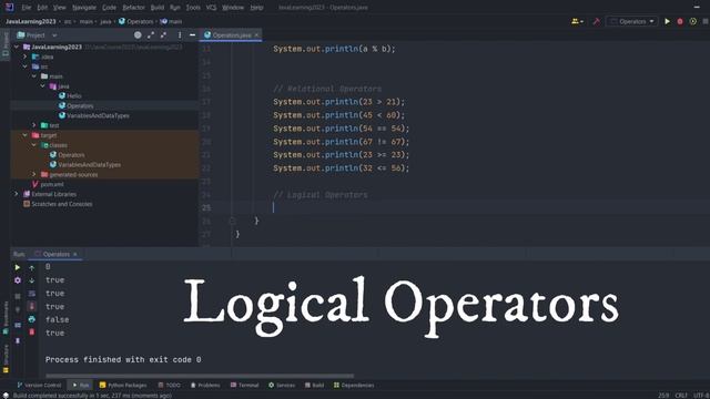 OPERATORS in Java | Arithmetic, Relational, Logical and Unary | Happy New Year Java Course 2023 смотреть онлайн