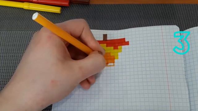 Рисунки по клеточкам! Огрызок!! смотреть онлайн